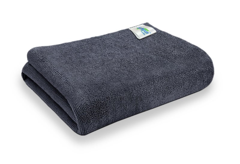 SOFTSPUN Microfiber Bath Towel 1Pc 60x120cm Grey! Ultra Absorbent Super Soft & Lightweight Quick Drying for Women Daily Use for Unisex. - Image 1