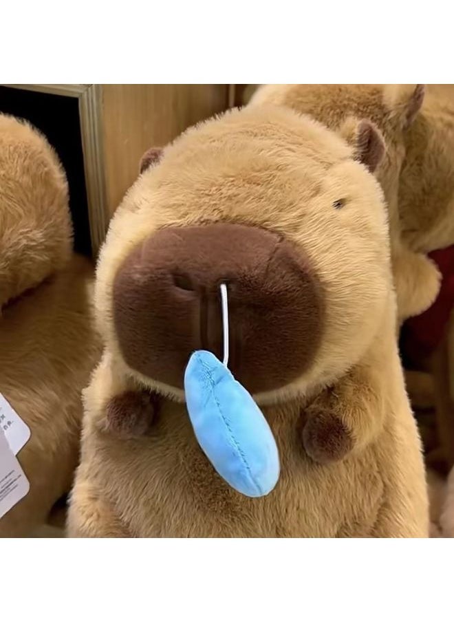Generic - Explosions Kapibala Snot Doll Withdraws Doll Plush Toy Birthday Gift Capybara Internet Popular Ugly Cute-Color:Kapibala Snot (Snot Kola)-Height:23cm (without Snot) - Image 1
