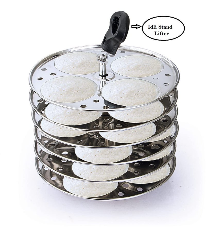 KLASSI KICHEN Stainless Steel Idly Maker 6 Plates Compatible with Induction and Gas Stove 24 idli - Image 4