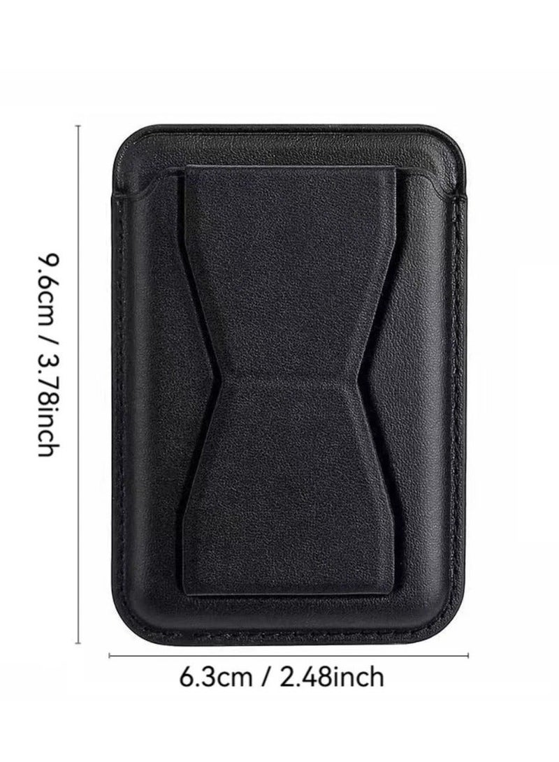 Universal Leather Mag Safe Card Holder with Bracket & Stand