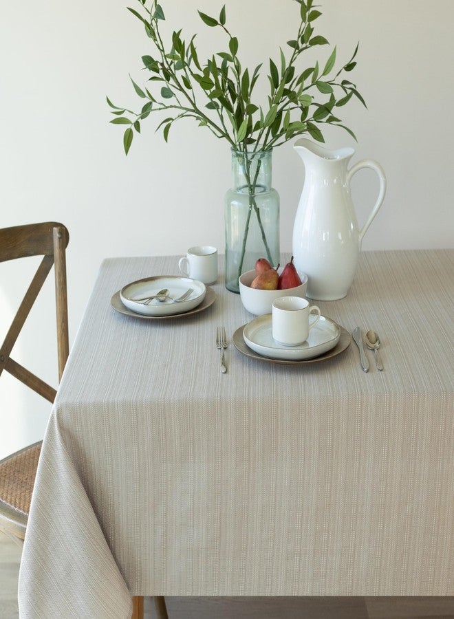 Benson Mills Cameron Textured Fabric Table Cloth, for Everyday Home Dining, Parties, Weddings & Holiday Tablecloths (52" x 70" Rectangular, Millennium Natural) - Image 5
