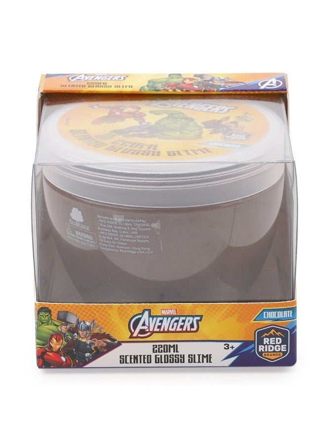 MARVEL Avengers 220ml Chocolate - Scented Glossy Slime | Soft, Stretchy & Non-sticky Slime For Kids & Adult |Fun Sensory & Stress Relief Toy | Brown | Age 3+ Years - Image 2