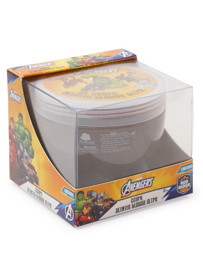 MARVEL Avengers 220ml Chocolate - Scented Glossy Slime | Soft, Stretchy & Non-sticky Slime For Kids & Adult |Fun Sensory & Stress Relief Toy | Brown | Age 3+ Years - Image 1