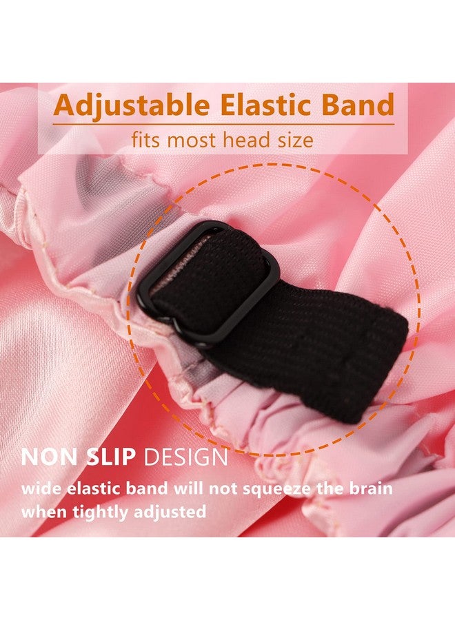 Himoswis غطاء دش للشعر المضفر، غطاء دش كبير جداً للنساء ذوات الشعر الطويل، غطاء دش للشعر المضفر الطويل، غطاء دش عملاق قابل لإعادة الاستخدام ومقاوم للماء للشعر الكثيف، الضفائر (كبير جداً، وردي) - Image 5