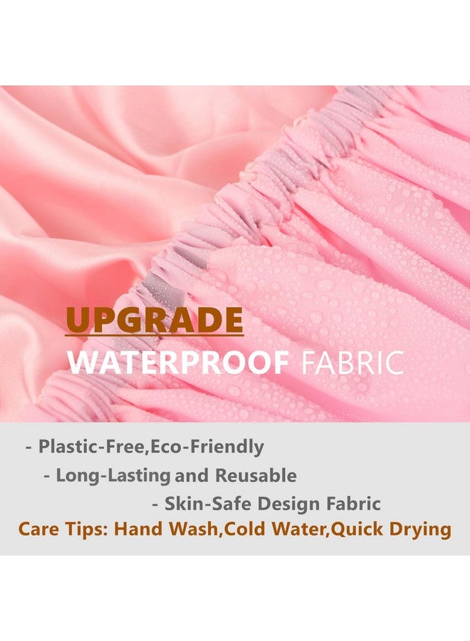 Himoswis غطاء دش للشعر المضفر، غطاء دش كبير جداً للنساء ذوات الشعر الطويل، غطاء دش للشعر المضفر الطويل، غطاء دش عملاق قابل لإعادة الاستخدام ومقاوم للماء للشعر الكثيف، الضفائر (كبير جداً، وردي) - Image 4