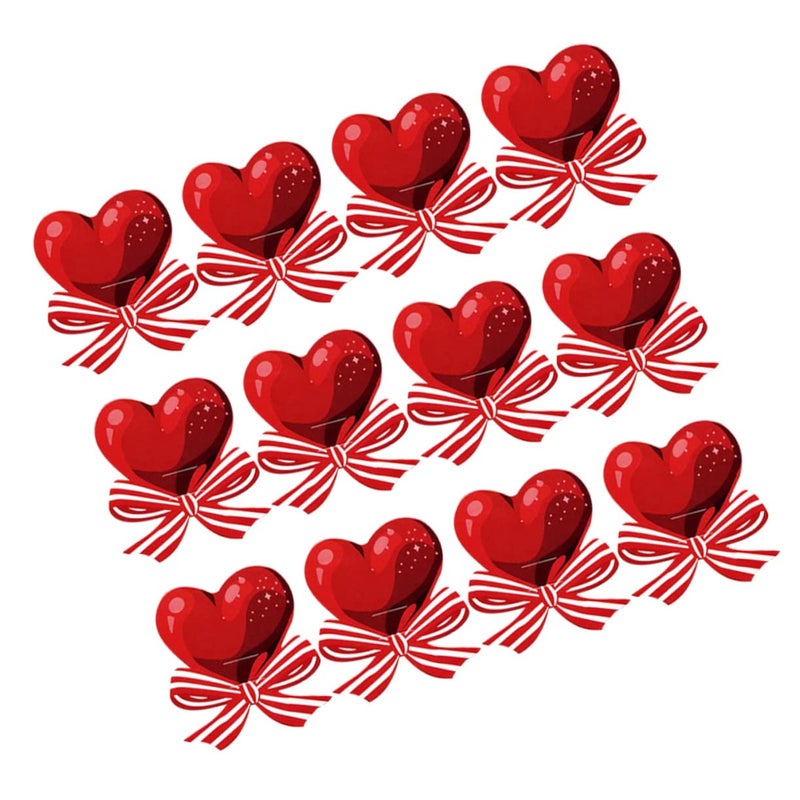 50 Pieces Heart Shaped Lollipop Cards Candy Wrapping Decorations For Party DIY - Image 2