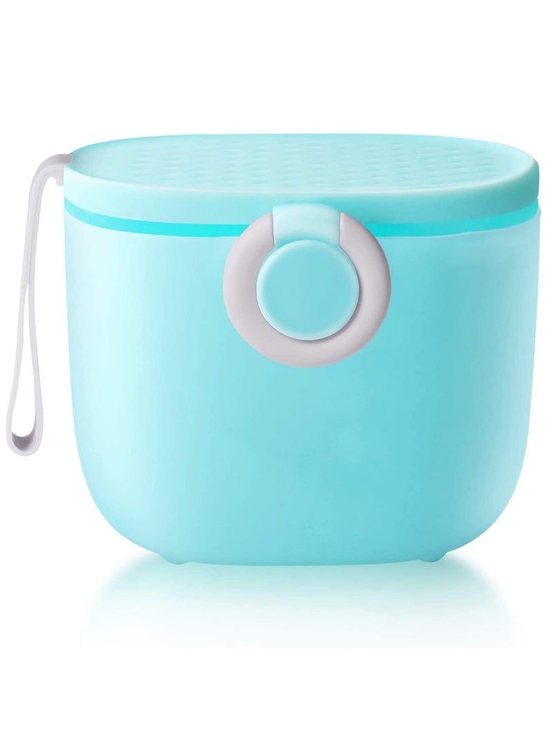 Baby Formula Dispenser, Portable Milk Powder Dispenser Container with carrying Handle and Scoop for Travel Outdoor Activities with Baby Infant, 500ML (Blue) - Image 1