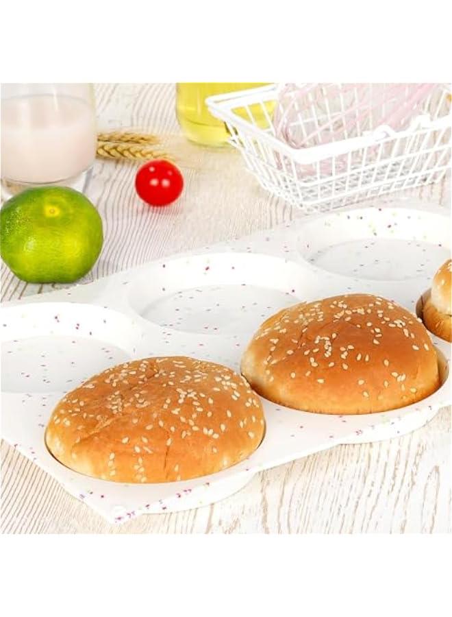 4 Inch Muffin Top Pan, Silicone Molds for Breakfast Sandwiches, English Muffins, Whoopie Pies, Corn Bread, Egg Bites, Tarts - 2 Pack Confetti - Image 2