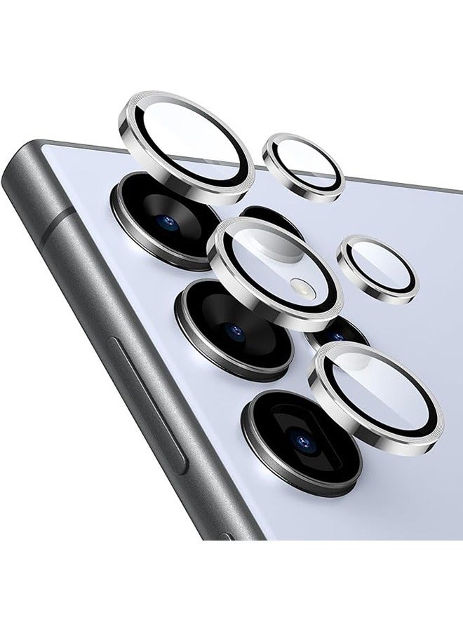 Samsung Galaxy S24 Ultra Camera Lens Protector, Individual Lens Protectors, Scratch-Resistant Ultra-Thin Tempered Glass with Aluminum Edging, Galaxy S24 Ultra Case Friendly, 1 Set, Silver - Image 1