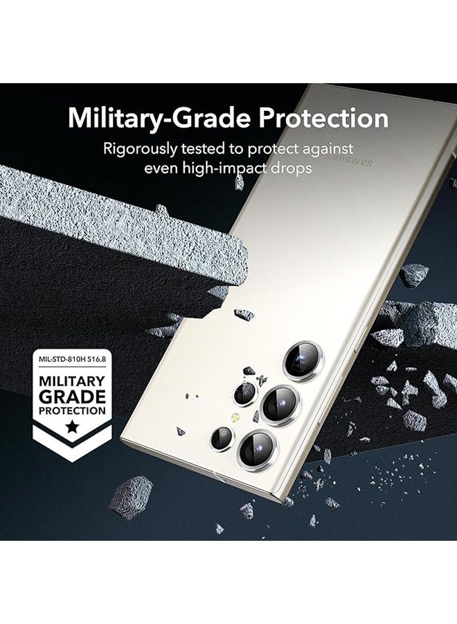 Samsung Galaxy S24 Ultra Camera Lens Protector, Individual Lens Protectors, Scratch-Resistant Ultra-Thin Tempered Glass with Aluminum Edging, Galaxy S24 Ultra Case Friendly, 1 Set, Silver - Image 2