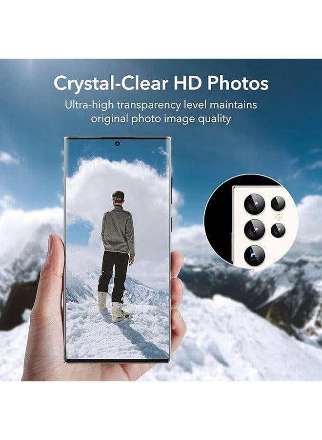 Samsung Galaxy S24 Ultra Camera Lens Protector, Individual Lens Protectors, Scratch-Resistant Ultra-Thin Tempered Glass with Aluminum Edging, Galaxy S24 Ultra Case Friendly, 1 Set, Silver - Image 4