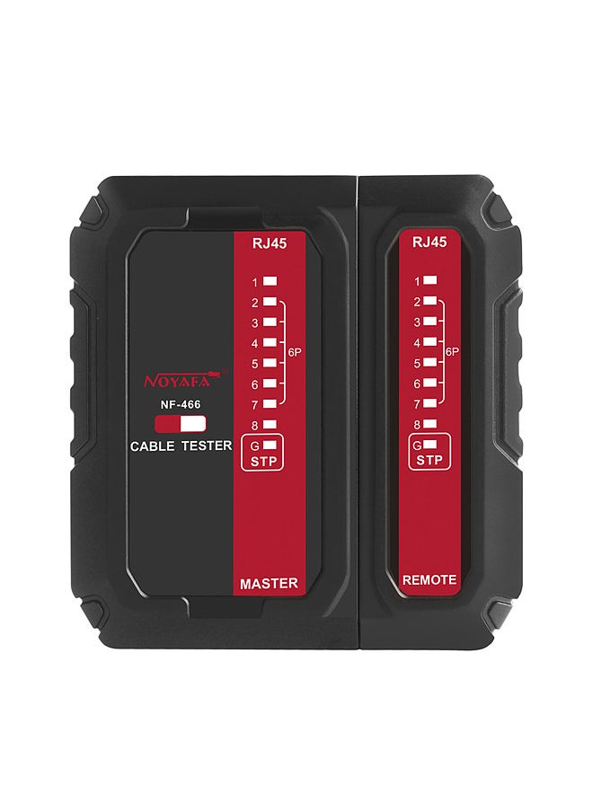 NOYAFA NF-466 Network Cable Tester POE Wire Checker Launcher & Receiver UTP & STP Cable Continuity Tester RJ45/RJ11/R]12/CAT5/CAT6/CAT7 UTP Wire Testing Tool Telephone Network Line Finder  - Image 1