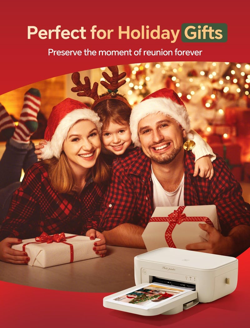HPRT Photo Printer 4x6,+20 Sheets&1ribbon, Picture Printer for iPhone, Android, Smartphone, AR Video Printing, Portable Photo Printers CP4100 - Image 2