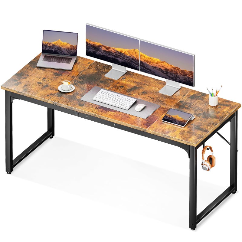 Coleshome Coleshome 63 Inch Computer Desk Modern Simple Style Desk for Home Office Study Student Writing Desk Vintage 