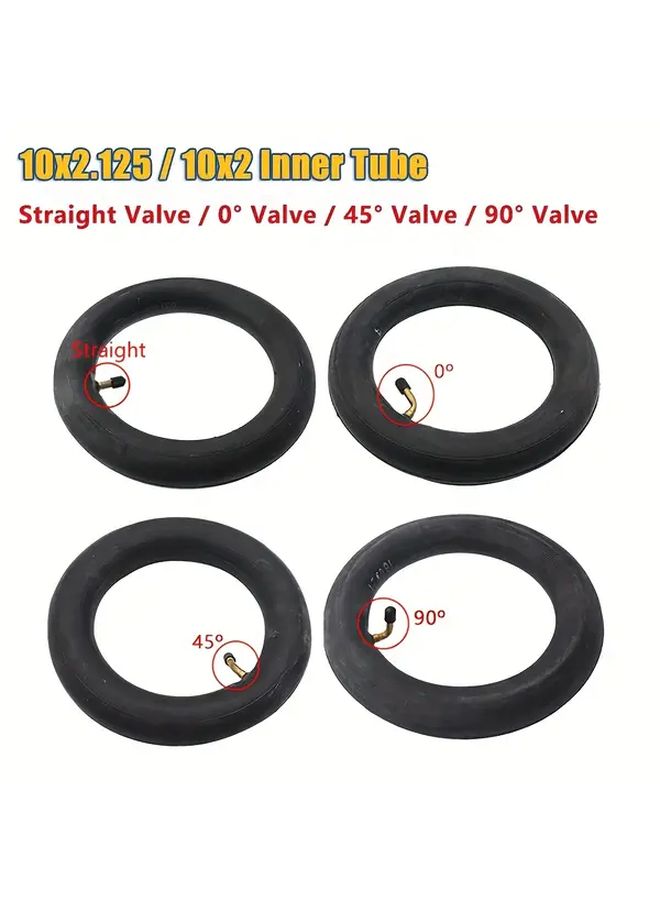 Replacement 10x2.125 Inner Tube 0 Degree Valve for Electric Scooter - Image 1
