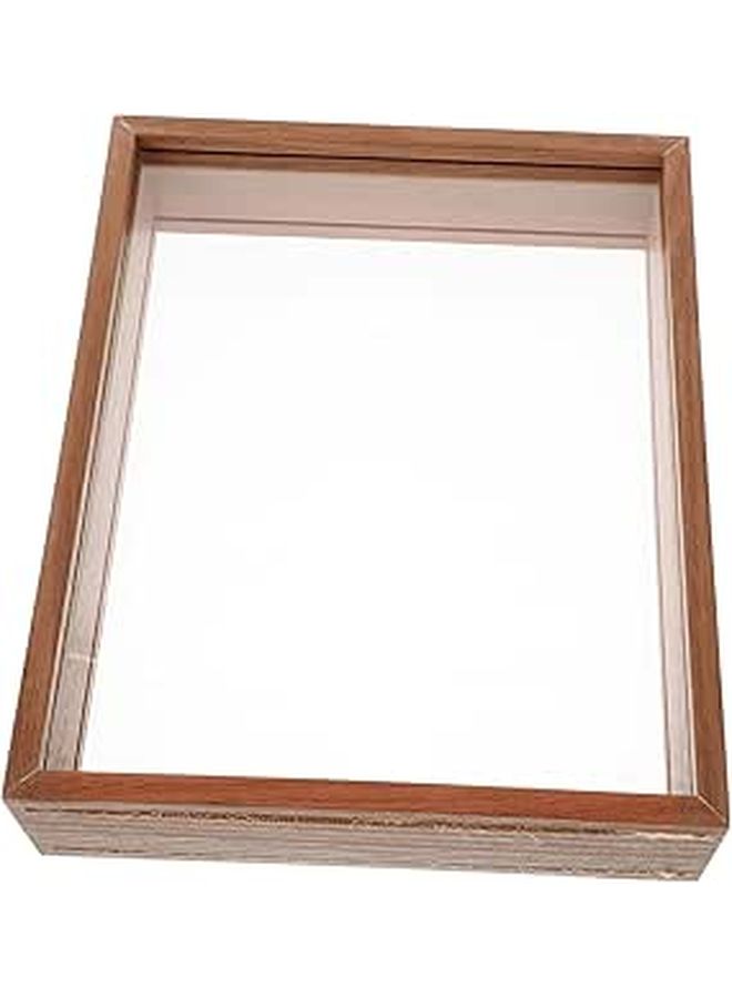 Dried Flower Shadow Box Display Case Rustic Design Hanging Tabletop Decor - Image 1