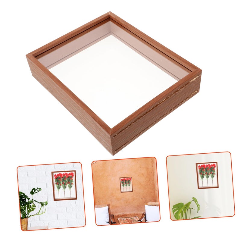 Dried Flower Shadow Box Display Case Rustic Design Hanging Tabletop Decor - Image 4