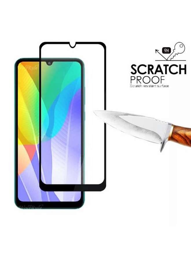 BORTONY Tempered Glass Screen Protector for Huawei Y6p Black/Clear - Image 4
