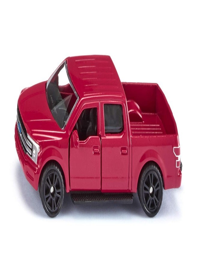 Siku 1535, Ford F150, Red, Metal/Plastic, Rubber Tyres, Toy car for Children, Opening Doors - Image 1