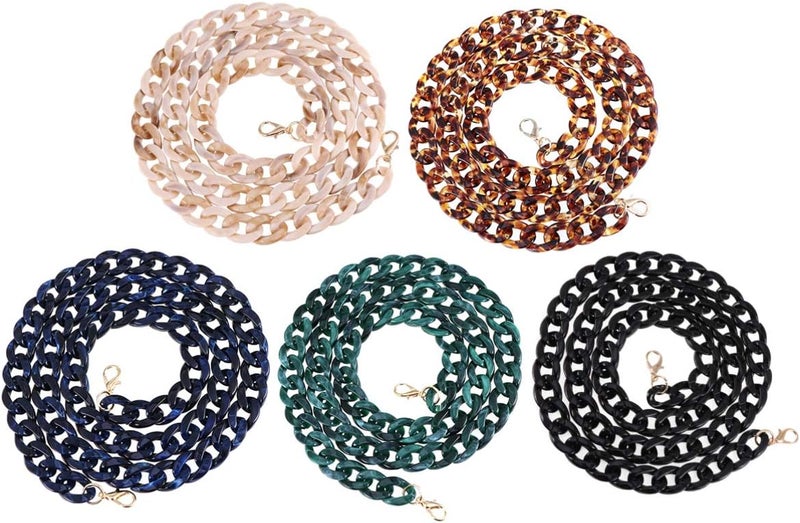 comfrt 1pc Acrylic Chain Strap Replacement Purse Chain Strap with Lobster Clasp Bags Accessories for DIY Craft Handbag Shoulder Making (Leopard) - Image 2