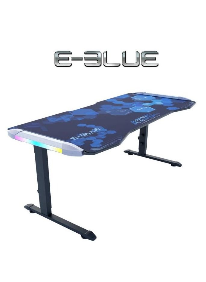 E-blue - E-BLUE EGT574-S 1.13m SMART RGB & HEIGHT ADJUSTABLE & GLOWING GAMING DESK - Image 1