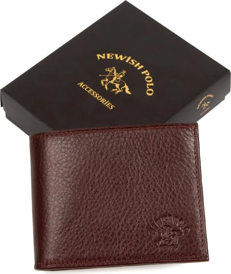Newish Polo Newishpolo Ephesus Leather Wallet Brown