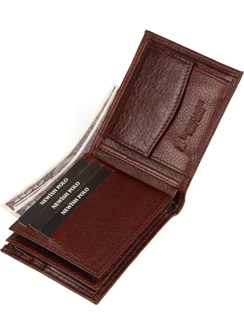 Newish Polo Newishpolo Ephesus Leather Wallet Brown