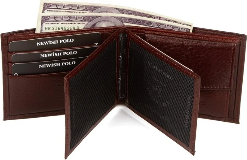 Newish Polo Newishpolo Ephesus Leather Wallet Brown