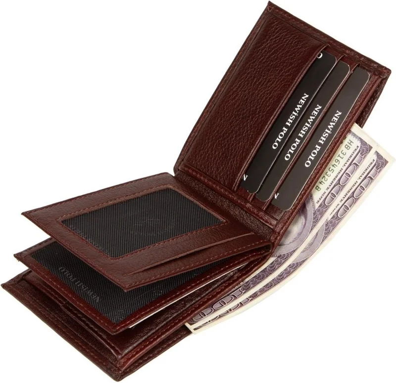 Newish Polo Newishpolo Ephesus Leather Wallet Brown