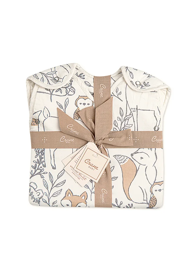 كرين بيبي Ezra Wearable Blanket 0 - 9 Months , Cotton Sateen Ezra Print