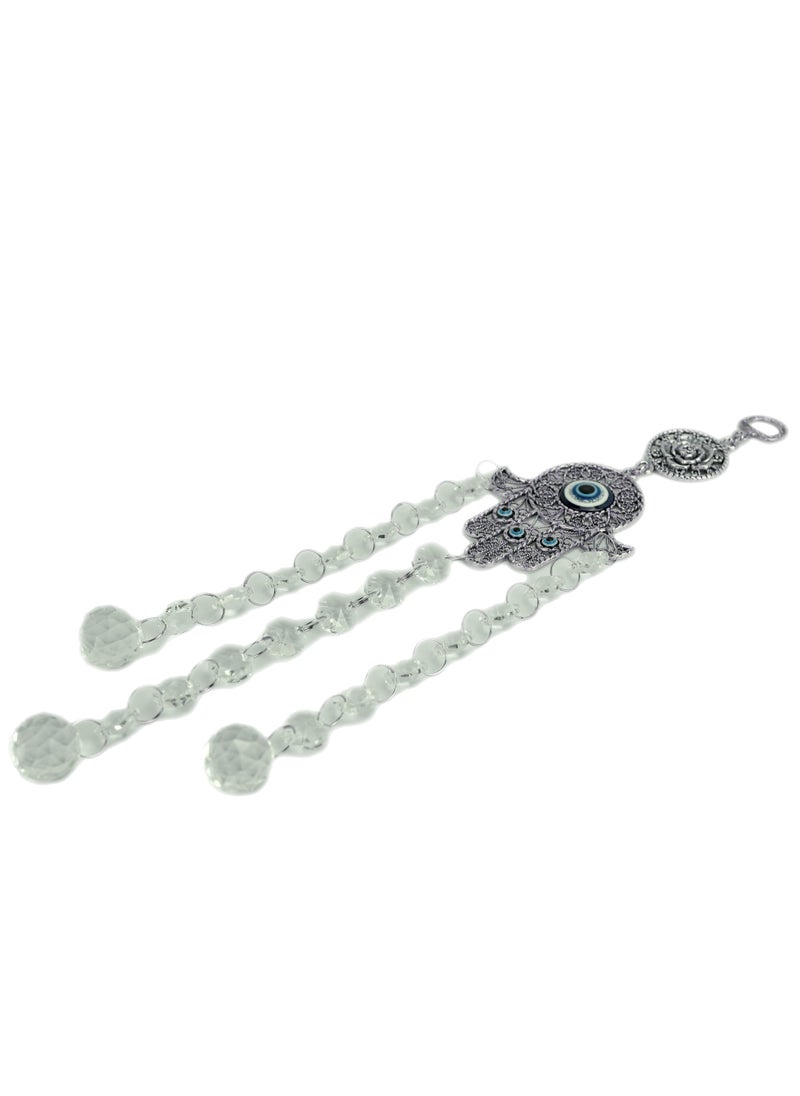 Generic - Turkish Blue Evil Eye Hamsa Hand Wall Hanging, Protection & Prosperity Décor for House & Office/Car Accessories/Help Eradicate Bad-Intentions - Image 1