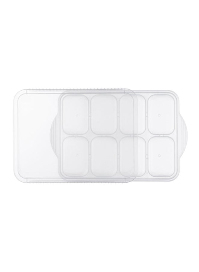 Amori Baby Food Freezer Tray With Lid, 8 Cubes, White