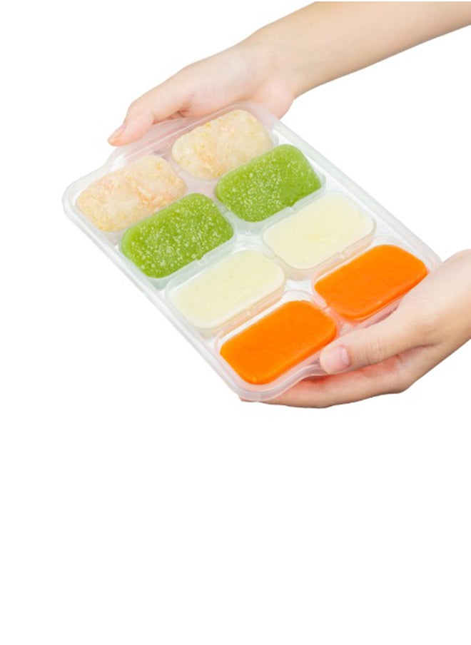 Amori Baby Food Freezer Tray With Lid, 8 Cubes, White