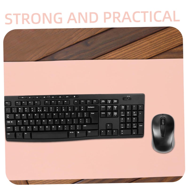 Dual Sided Silver Pink Tear Resistant Laptop Desk Mat with Nail Hand Cushion and Mouse Pad - Image 4
