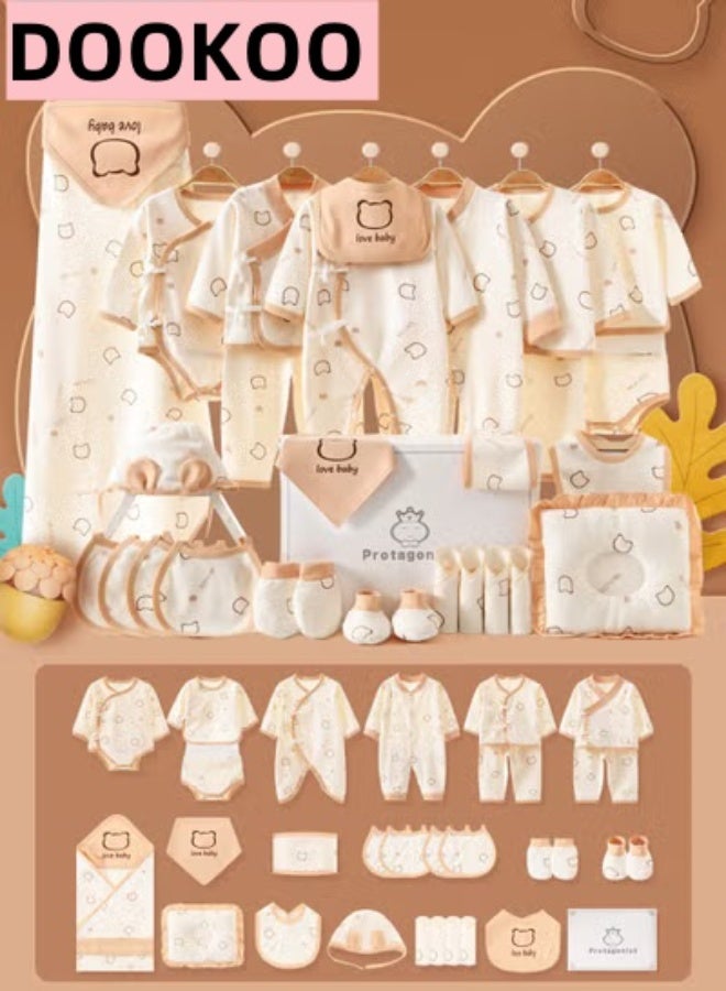 DOOKOO 30PCS Newborn Baby Gift Set, Newborn Layette Gift Set for Boys and Girls, Babies Essential Clothes Accessories with Baby Blanket, 100% Premium Cotton, for Spring Summer Autumn Winter - Image 1