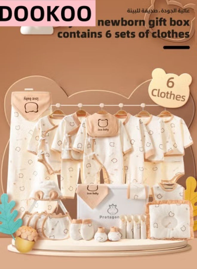 DOOKOO 30PCS Newborn Baby Gift Set, Newborn Layette Gift Set for Boys and Girls, Babies Essential Clothes Accessories with Baby Blanket, 100% Premium Cotton, for Spring Summer Autumn Winter - Image 2