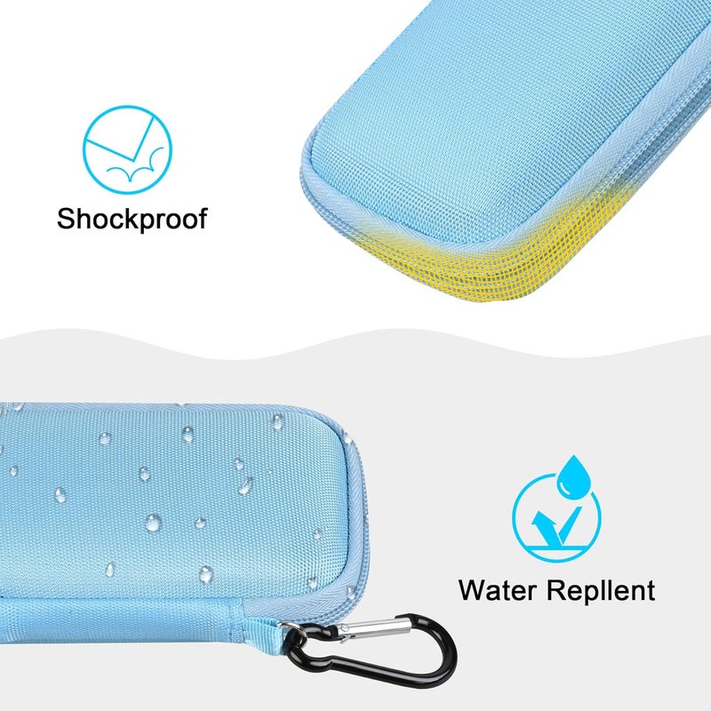 Lacdo Hard Carrying Case for SanDisk Extreme Pro/SanDisk Extreme Portable External SSD 500GB 1TB 2TB 4TB USB-C Solid State Drive EVA Shockproof Protective Storage Travel Bag, Sky Blue - Image 5