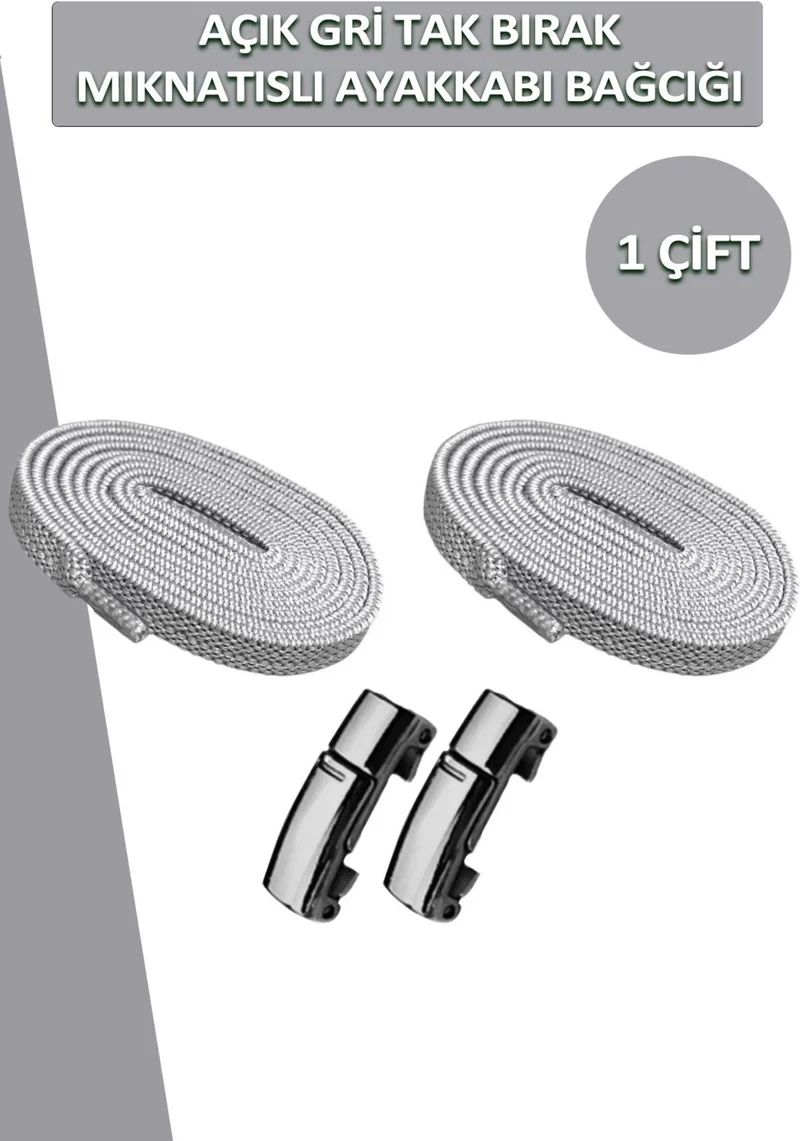 Dopar Elastic Smart Locking Magnet Metal Plug and Drop Sports Shoe Laces 100 cm