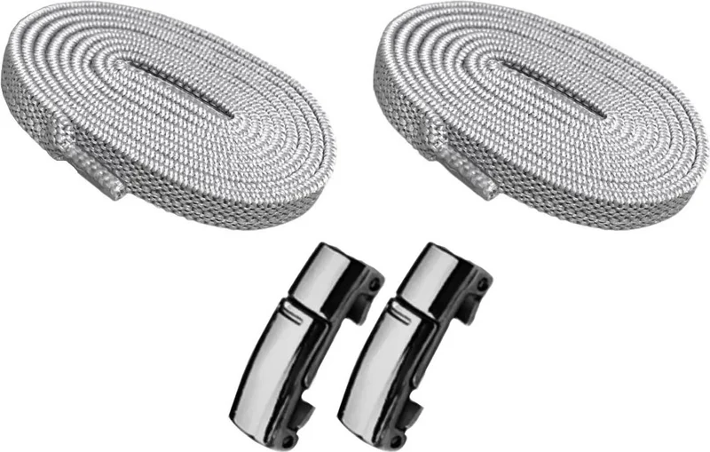Dopar Elastic Smart Locking Magnet Metal Plug and Drop Sports Shoe Laces 100 cm