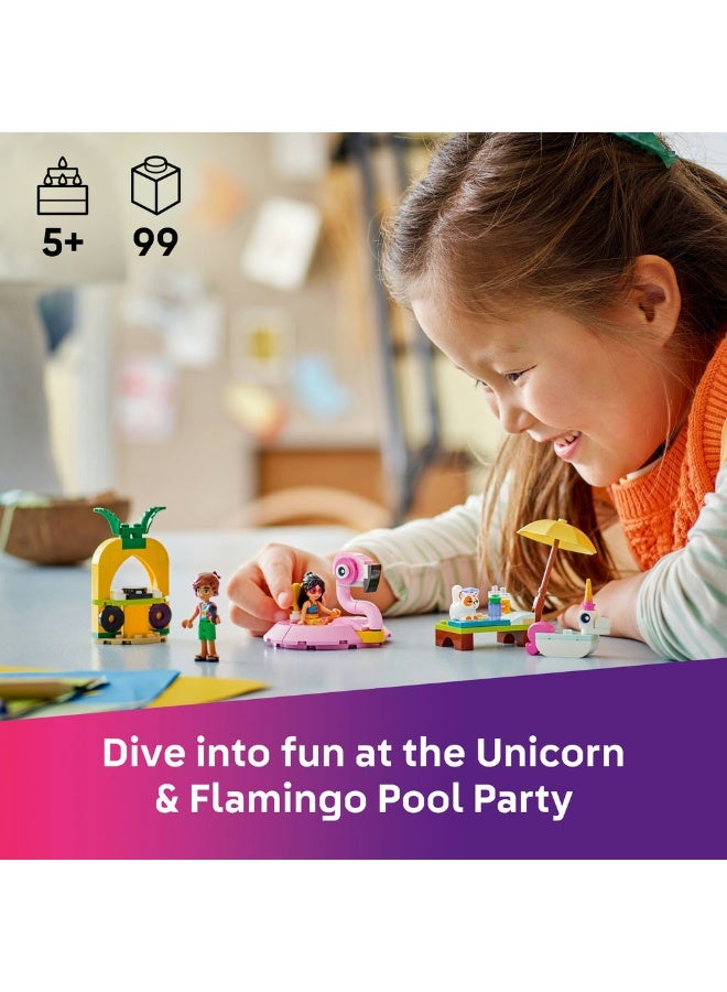 LEGO Friends Unicorn And Flamingo Pool Party Toy Set 42658 (Age 5+, 99 Pieces) - Image 3