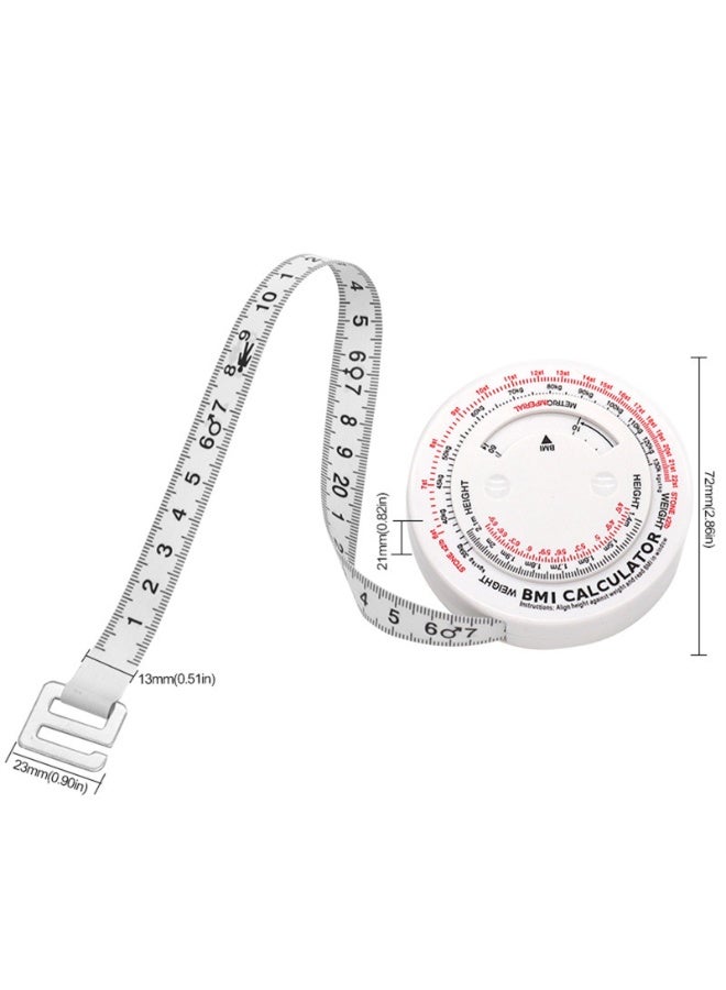 Body Measure Tape BMI Body Mass Index Retractable Tape 150cm - Image 5