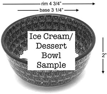 Polish Pottery Gallery Polish Pottery Bowl  Ice CreamDessert  Wild Indigo  - Image 3