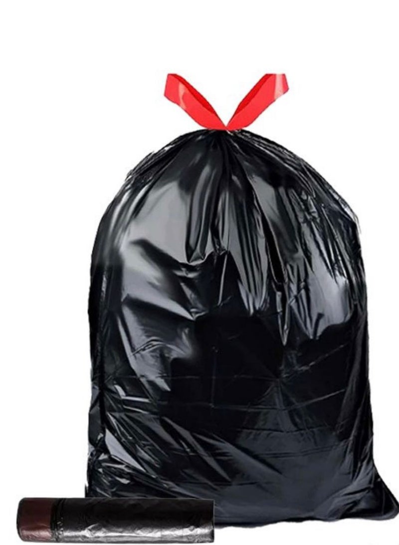 ECO Plastic Drawstring Garbage Bag 20 pieces Black 60x90cm Extra Strong (Small)  - Image 2