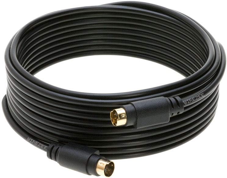 WireZee S-Video Cable 4 Pin Male 75 Ohm Patch Cord for DVD HDTV (25FT) - Image 1