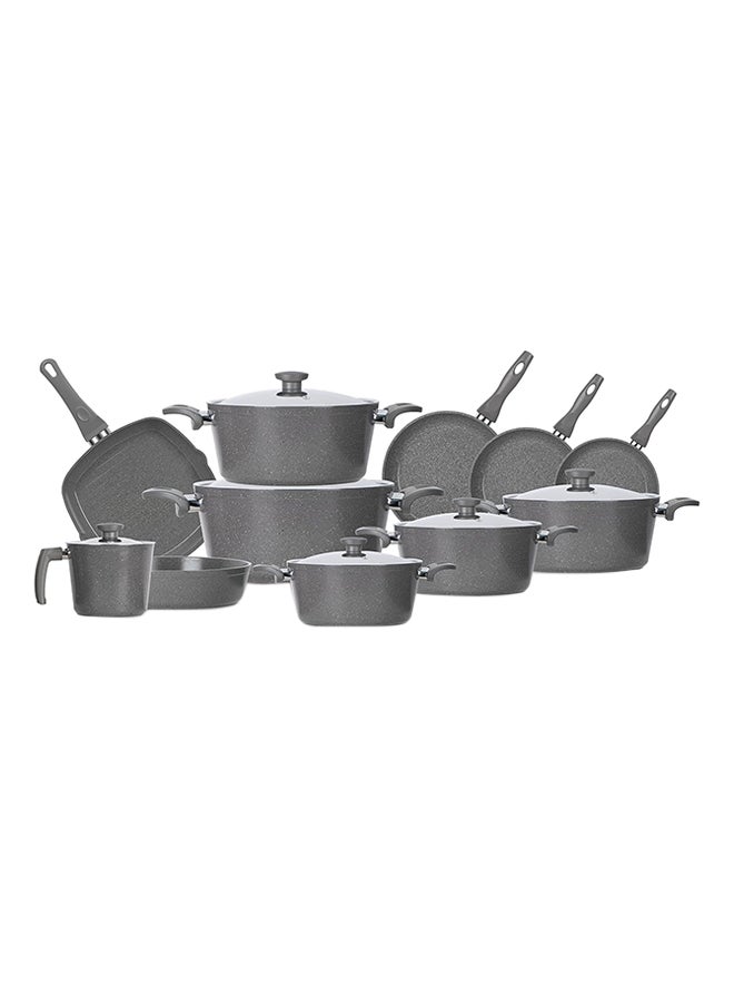 17-Piece Granite Cookware Set(Pot18-20-22-24-28-Frying Pan20-22-24-Tray26-Milkpot16-Grill28) Grey - pzsku/ZACD6AA82DC152B20AC5BZ/45/_/1695306434/9b952cff-de94-4ead-a20b-7e29f9ee12d0