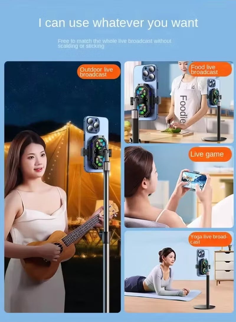 مشتت حراري للهاتف المحمول SL22، شاشة رقمية شبه موصلة، مروحة مزدوجة، تبريد سريع فائق الهدوء - Image 3