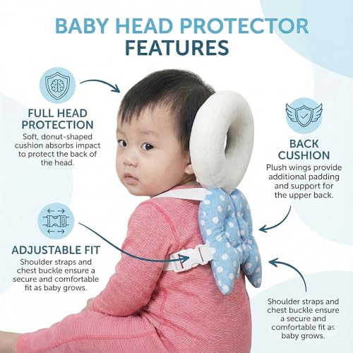 SOLDTRUE Baby Back Head Protector Toddlers Head Safety Pad Cushion Flexible Strap Baby Back Protection Prevent Toddlers Injured (Multi Color),1 Count - Image 3