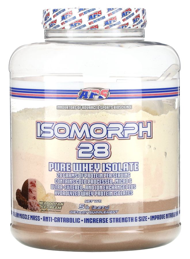 APS Isomorph 28 Pure Whey Isolate Neapolitan Ice Cream 5 lbs (2.27 kg)