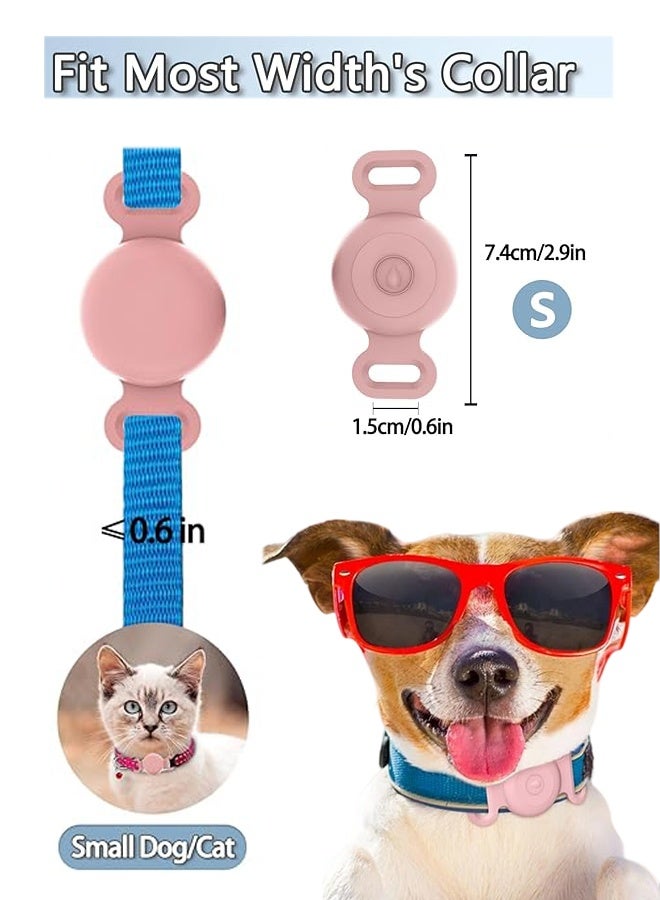 2 Pack Waterproof Airtag Dog Collar Holder Compatible with Apple AirTag, Silicone Waterproof Air Tag Case for Dog Collar, Anti-Lost AirTag Holder for Pet Cat Dog GPS Tracker - Image 2