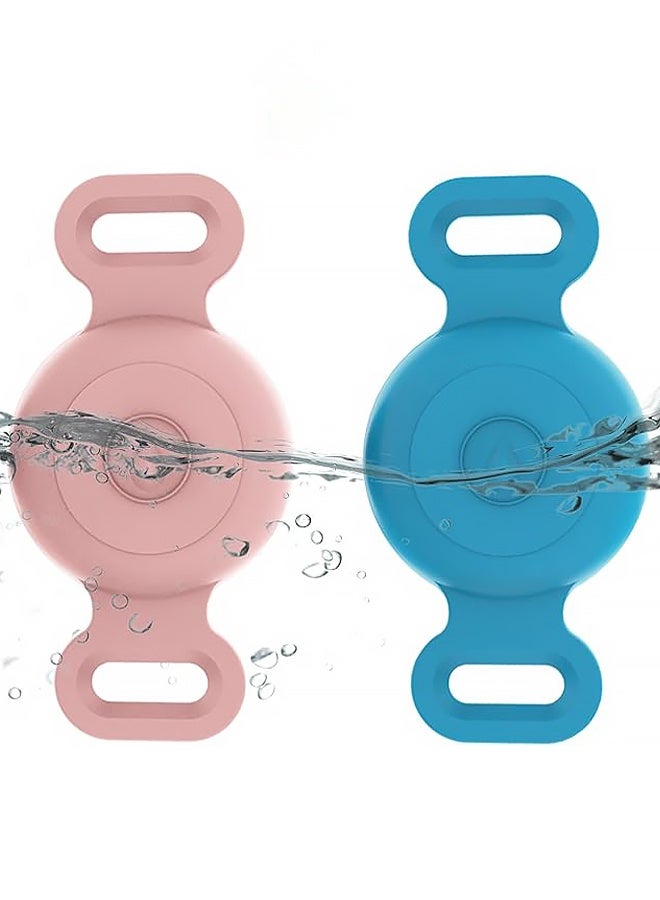 2 Pack Waterproof Airtag Dog Collar Holder Compatible with Apple AirTag, Silicone Waterproof Air Tag Case for Dog Collar, Anti-Lost AirTag Holder for Pet Cat Dog GPS Tracker - Image 1